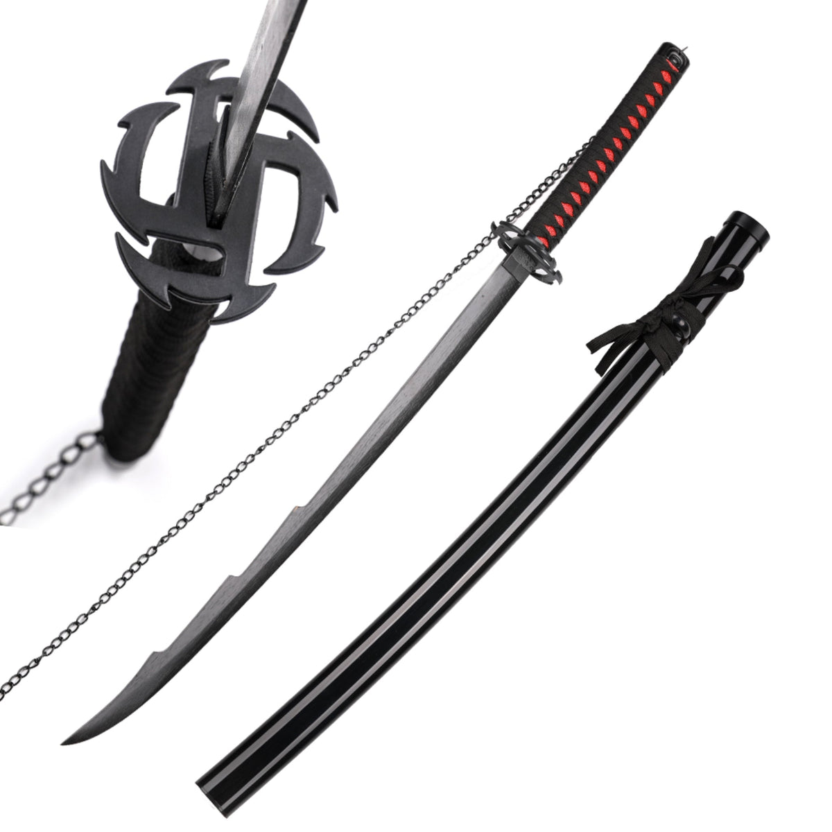 Bleach Sword Ichigo Tensa Zangetsu Wooden Bamboo Cosplay Sword - NEXTLEVELUK