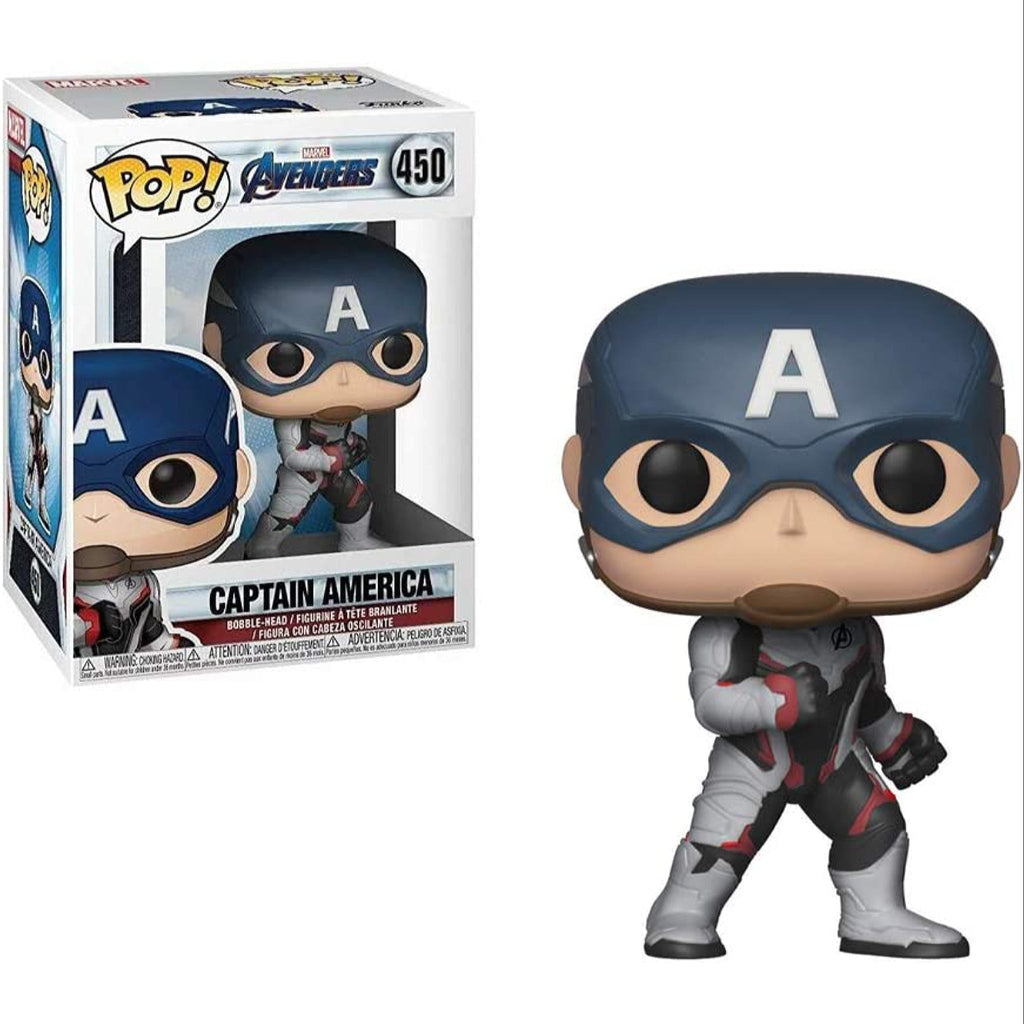 Marvel Avengers 4 Endgame Captain America in Team Suit Funko Pop! Vinyl Figure DAMAGED OUTER BOX