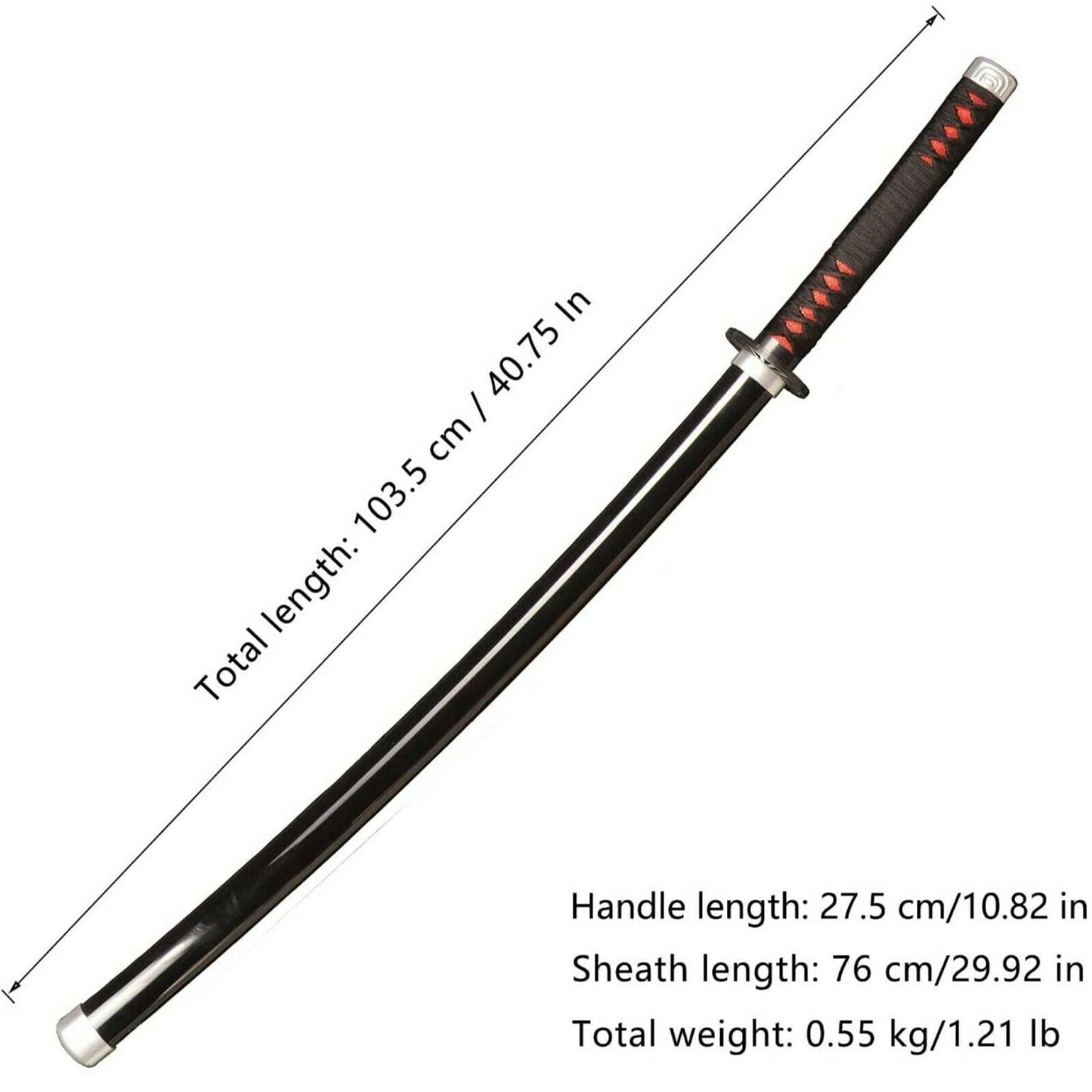 Demon Slayer Sword Tanjiro Kamado Nichirin Blade Wooden Bamboo Cosplay Sword - NEXTLEVELUK