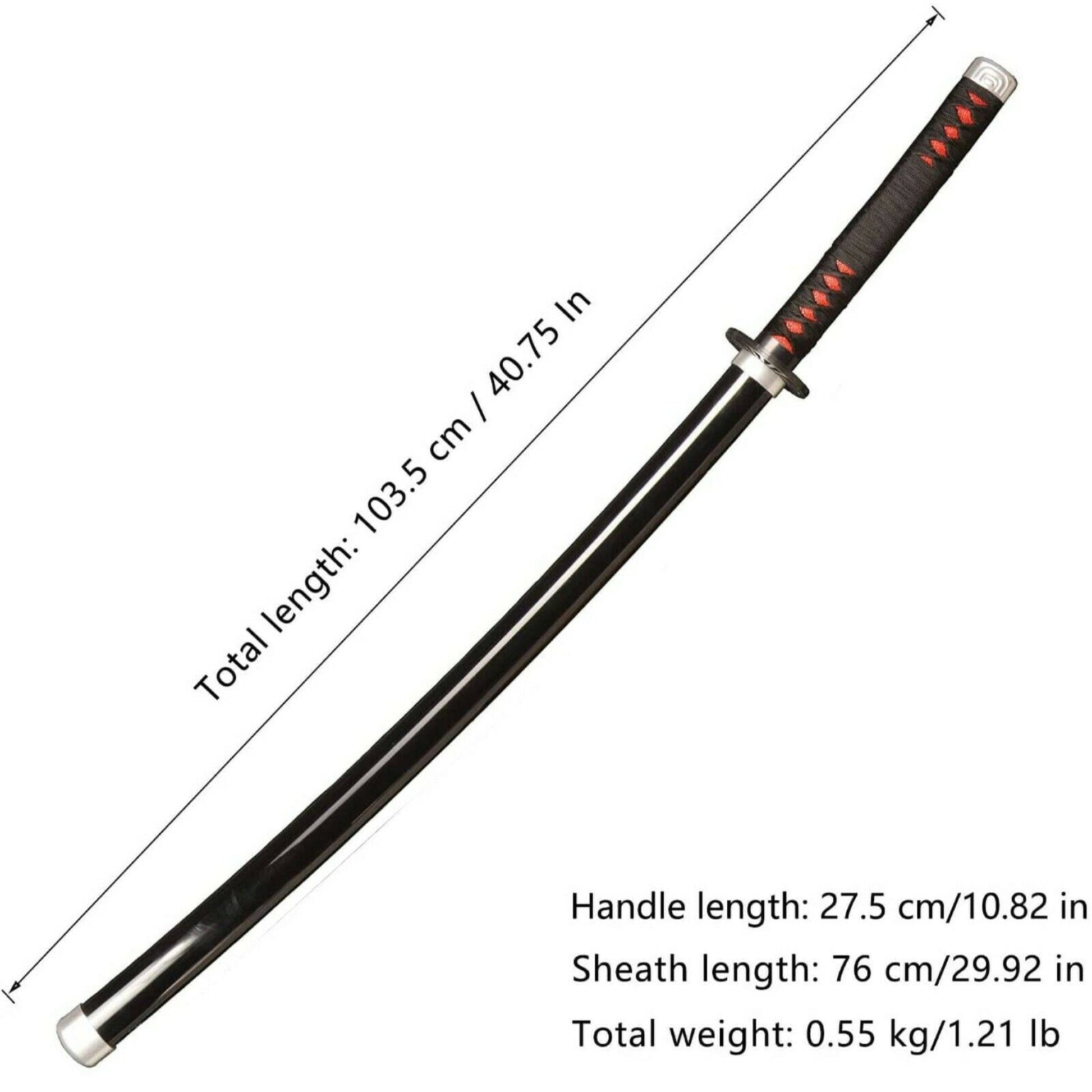 Demon Slayer Sword Tanjiro Kamado Nichirin Blade Wooden Bamboo Cosplay Sword - NEXTLEVELUK