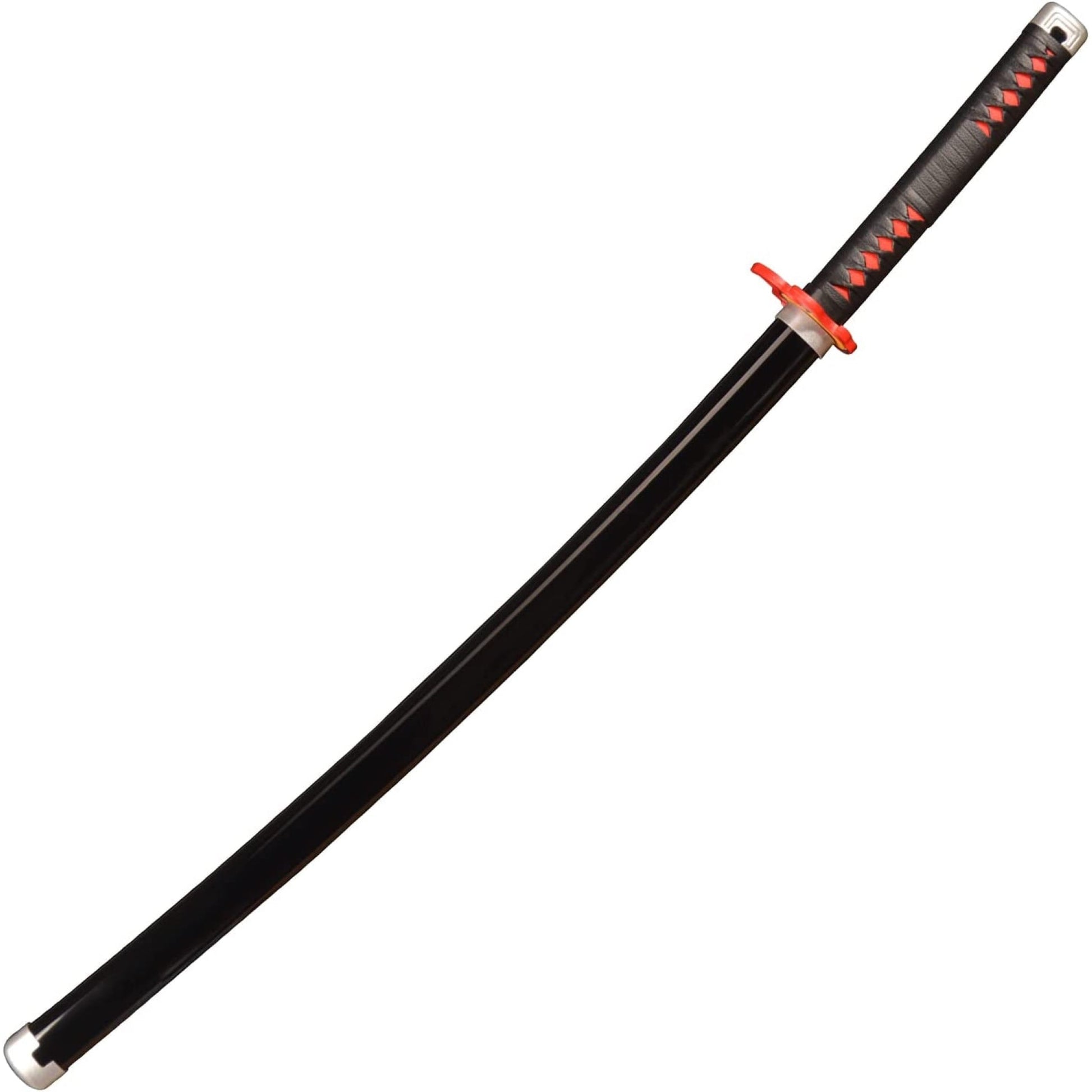 Demon Slayer Sword Tanjiro Rengoku Hilt Fire Breath Wooden Bamboo Cosplay Sword - NEXTLEVELUK