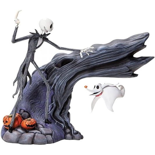Disney Grand Jester Jack Playing Fetch with Zero Levitation Figurine A30581 - NEXTLEVELUK