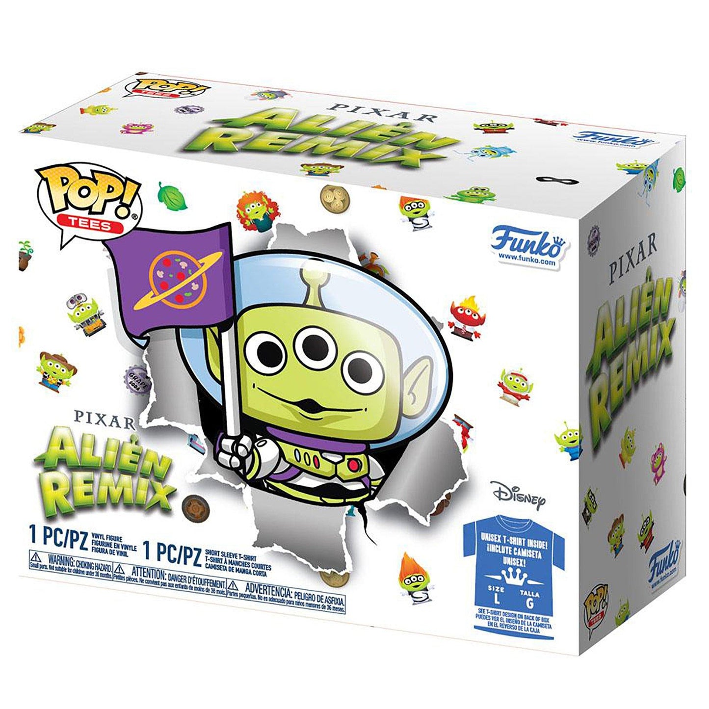 Disney Toy Story POP! & Tee Box (X - Large) Alien As Buzz Funko Pop! Vinyl Figure - NEXTLEVELUK