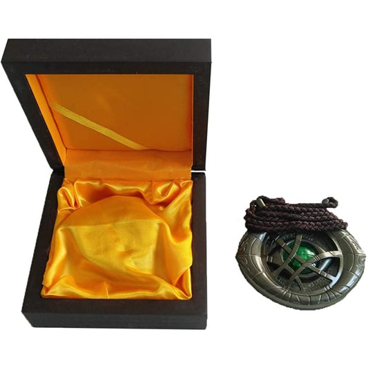 Marvel Doctor Strange Eye Of Agamotto Necklace with Box Light-Up LED Metal Replica