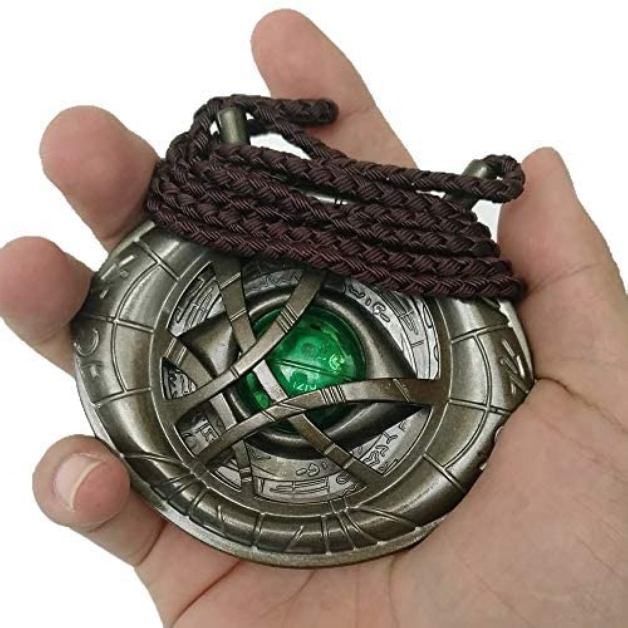 Marvel Doctor Strange Eye Of Agamotto Necklace with Box Light-Up LED Metal Replica