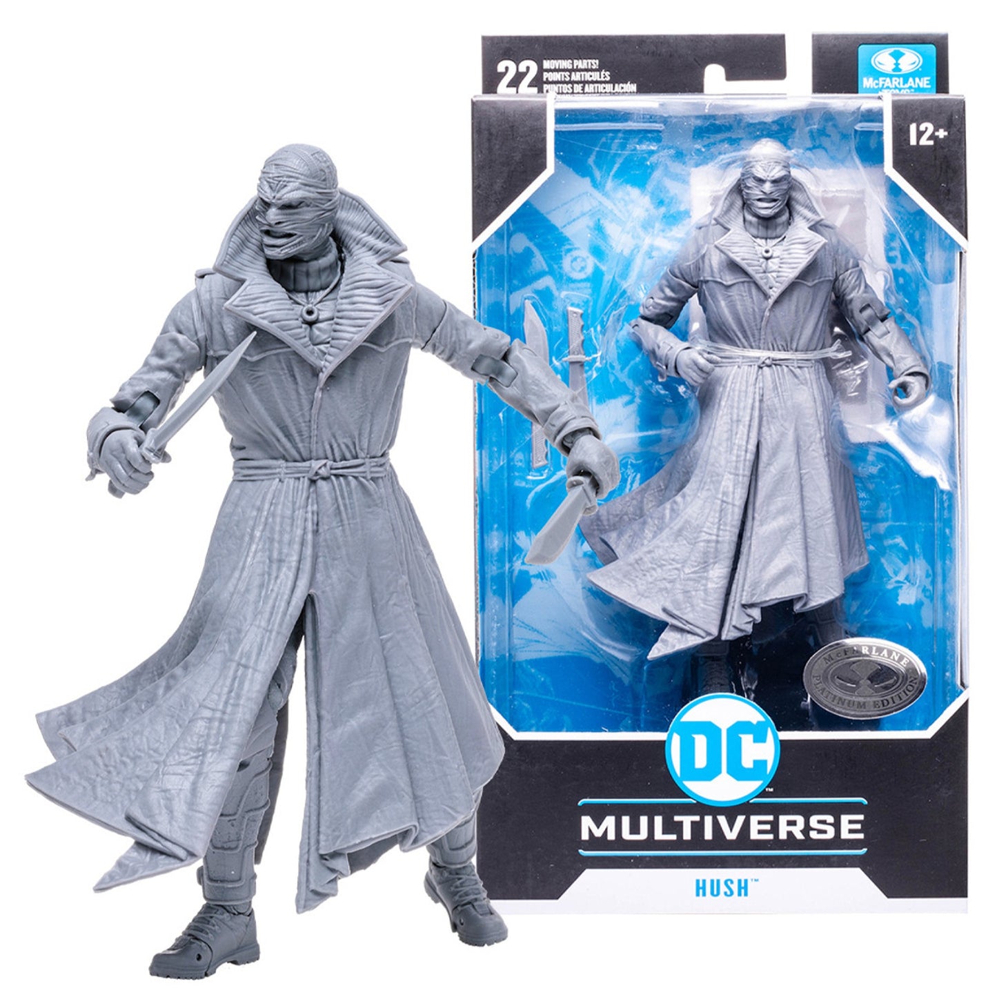 McFarlane DC Multiverse Batman Hush - The Hush Artist Proof Platinum Edition CHASE Figure