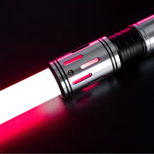 Star Wars Combat Lightsaber Baselit Model K1 Guardian FX RGB Silver & Black Replica