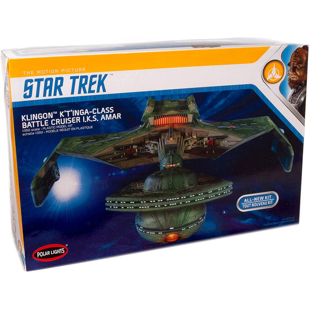 Polar Lights 1:350 Star Trek Klingon K't'inga-Class Battle Cruiser I.K.S Amar Model Kit POL950
