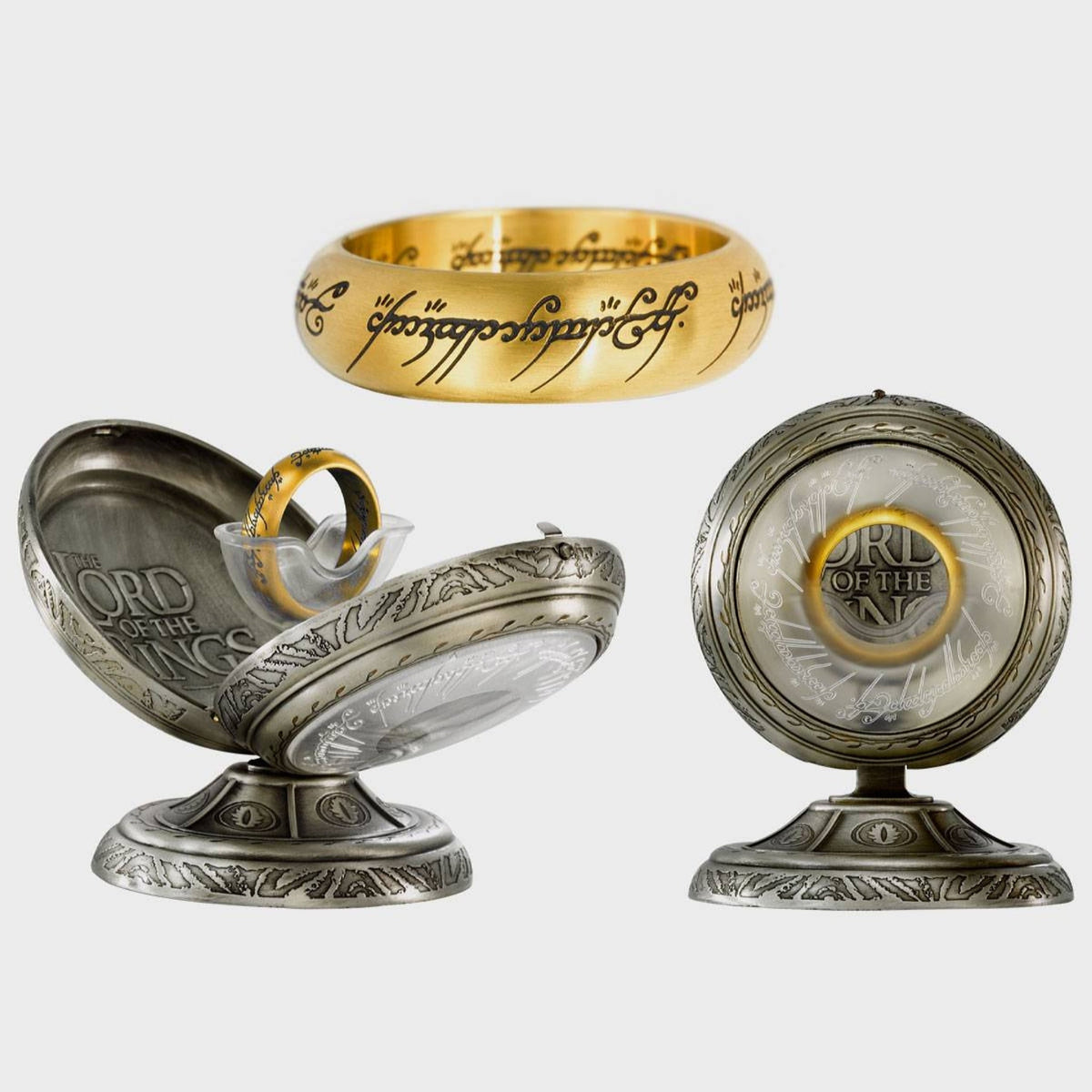 Lord of the Rings The One Ring Stainless Steel With Stand The Noble Collection NN1315 - 10 - NEXTLEVELUK
