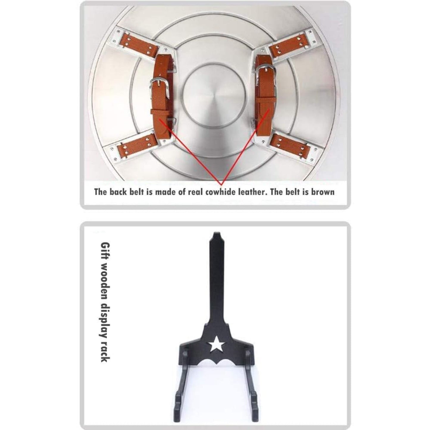 Marvel Captain America Metal Aerial Shield Prop Aluminum Alloy Replica 1:1 With Stand - NEXTLEVELUK