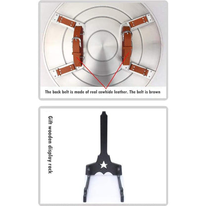 Marvel Captain America Metal Aerial Shield Prop Aluminum Alloy Replica 1:1 With Stand - NEXTLEVELUK