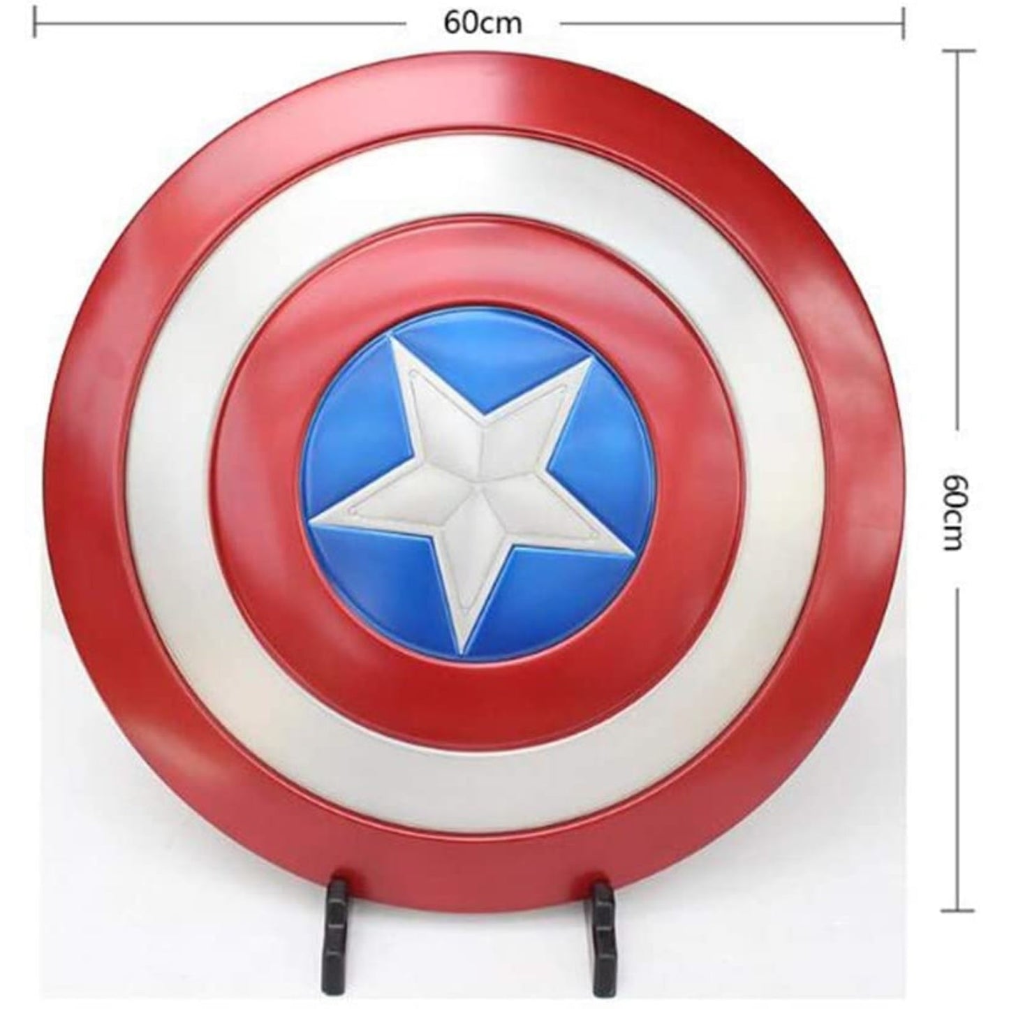 Marvel Captain America Metal Aerial Shield Prop Aluminum Alloy Replica 1:1 With Stand - NEXTLEVELUK