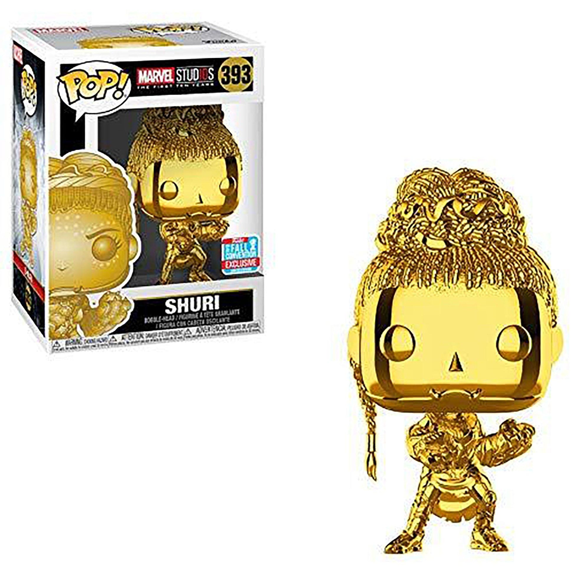 Marvel Studios The First Ten Years Shuri Gold Chrome 2018 NYCC  Funko Pop! Vinyl - NEXTLEVELUK