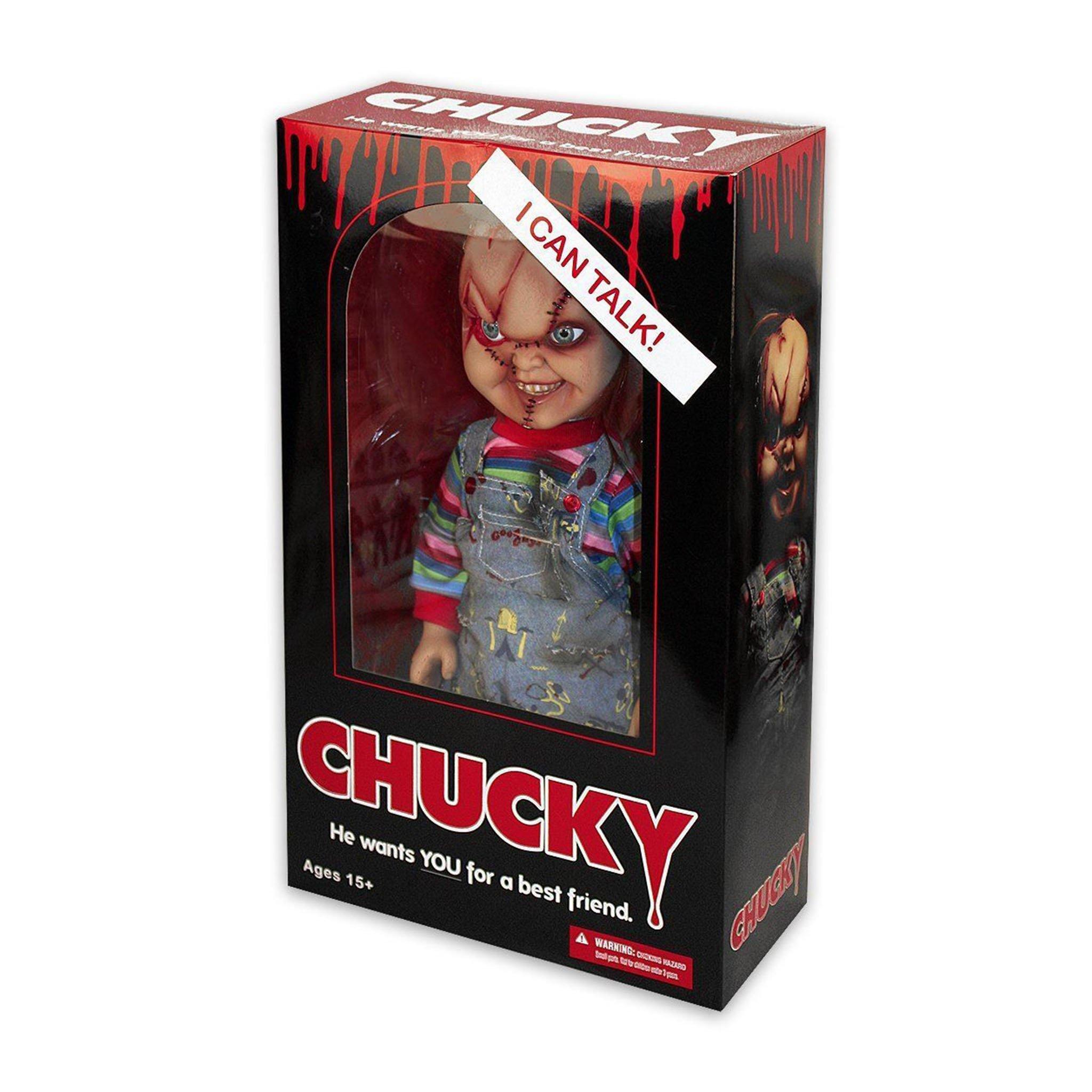 Mezco Child's Play Bride of Chucky Scarred Chucky Talking Doll - NEXTLEVELUK