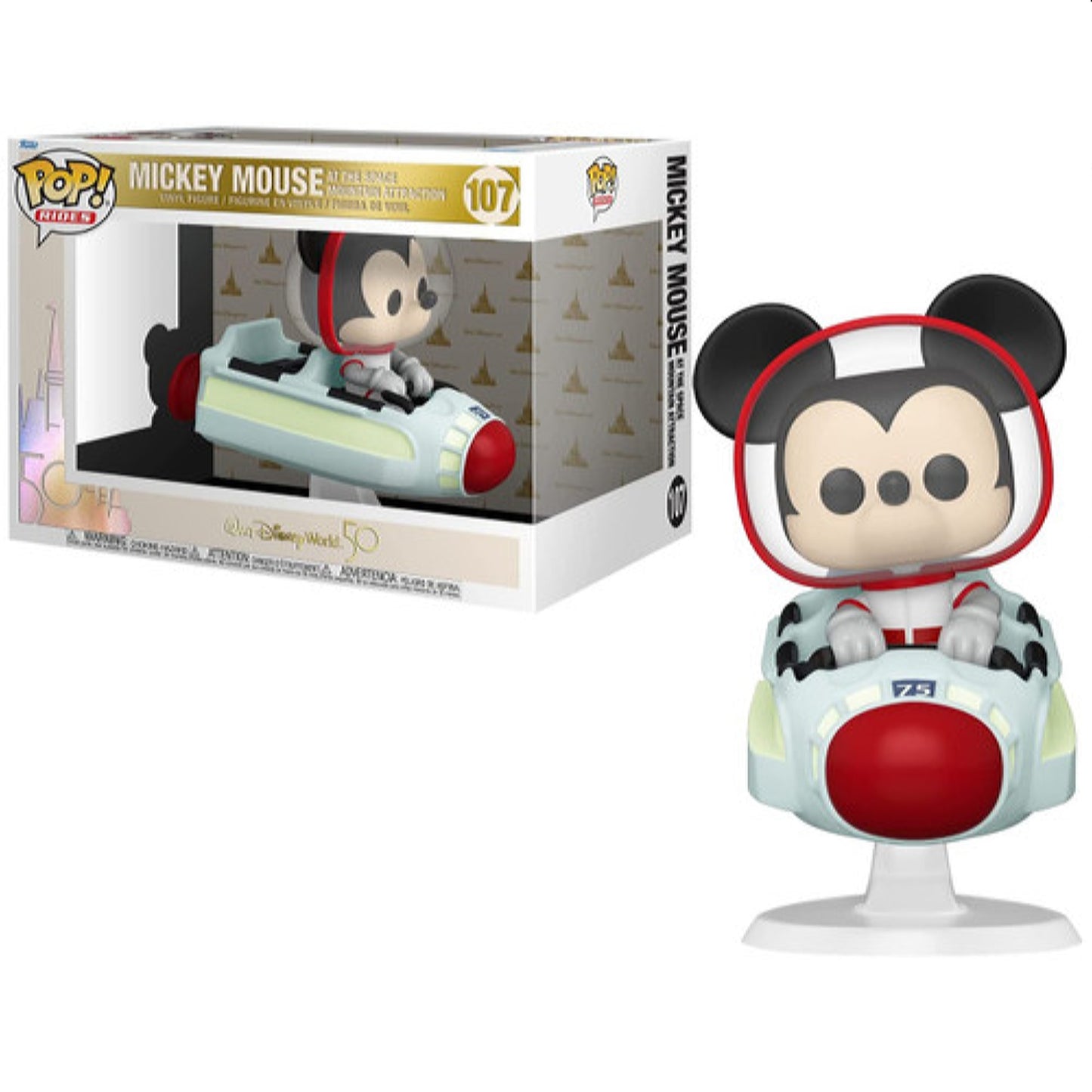 Disney World 50th Anniversary Mickey Mouse at the Space Mountain Attraction Funko Pop! Vinyl Figure