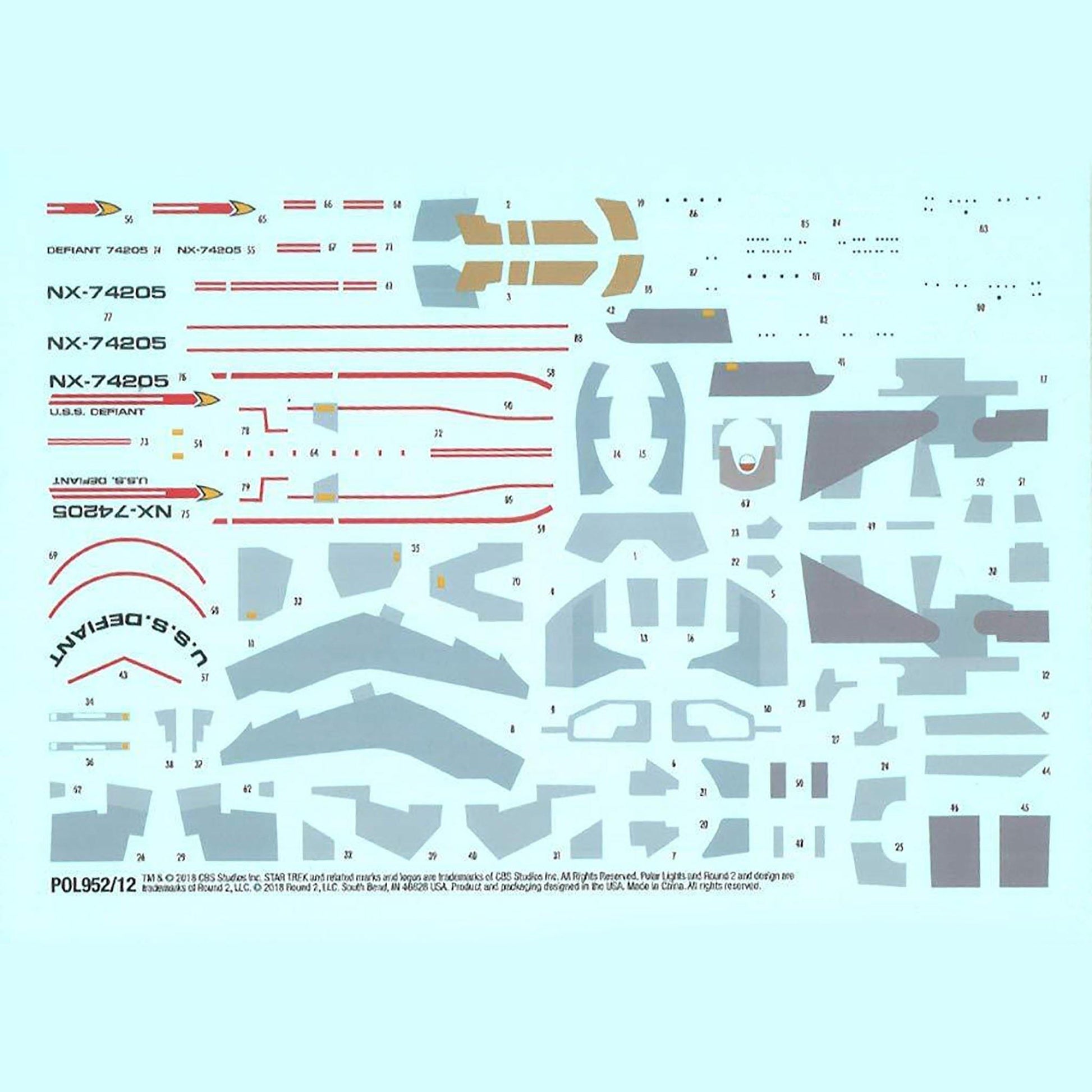 Polar Lights 1:1000 Star Trek Deep Space Nine U.S.S. Defiant NX-74205 Model Kit POL952 - NEXTLEVELUK