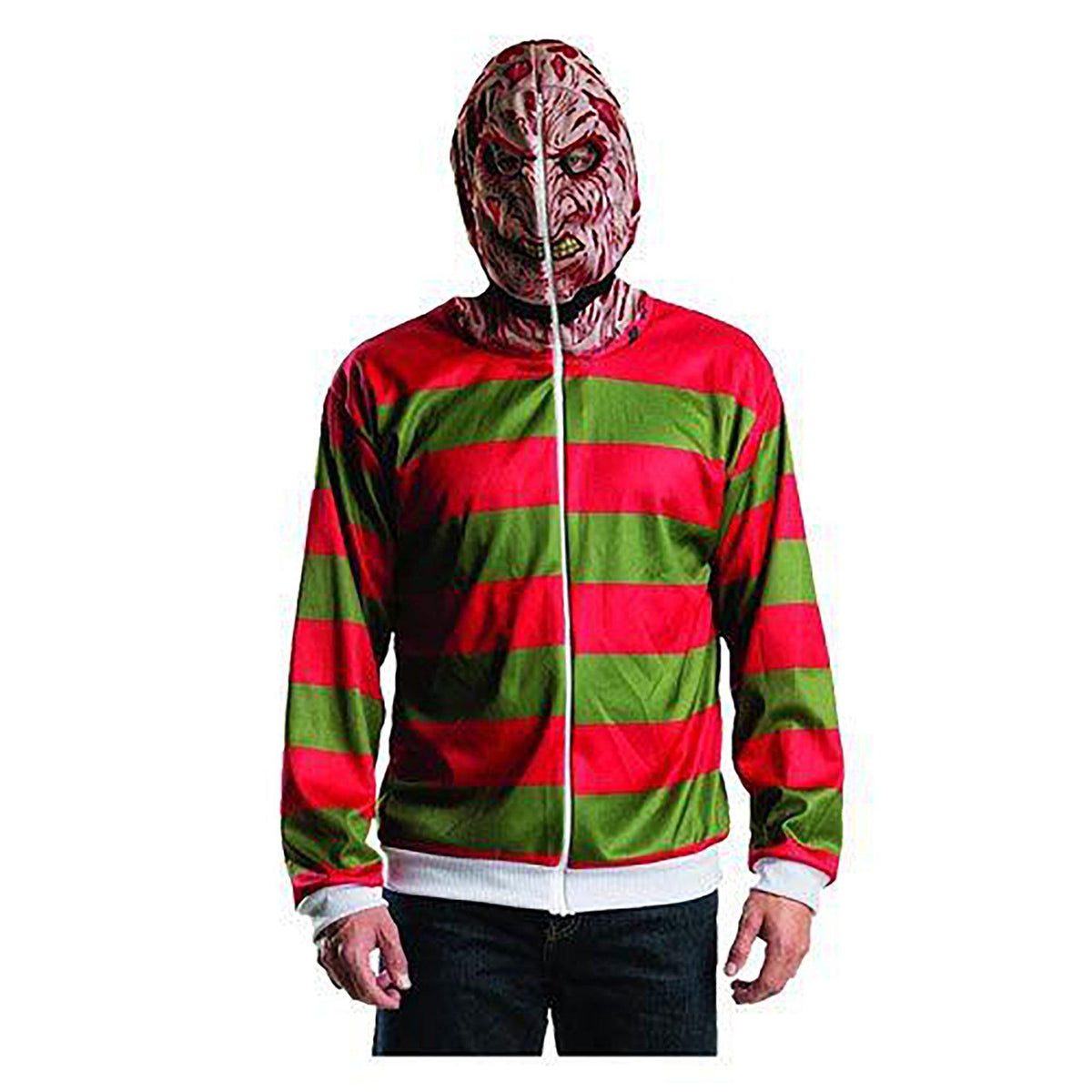 Rubies Nightmare On Elm Street Freddy Krueger Hooded Zip Up Hoodie Size XS - NEXTLEVELUK