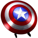 Marvel Captain America Metal Aerial Aluminum Alloy Shield Prop Replica 1:1 With Stand