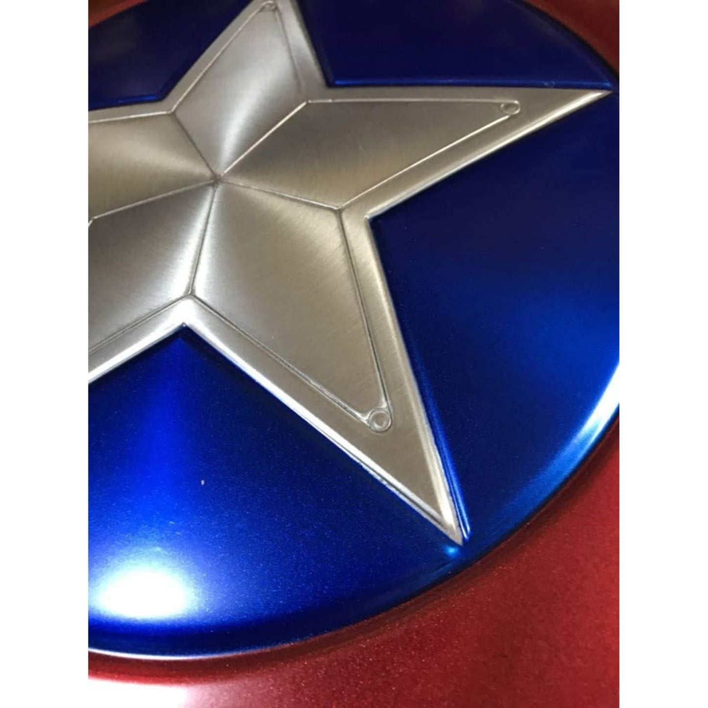 Marvel Captain America Metal Aerial Aluminum Alloy Shield Prop Replica 1:1 With Stand