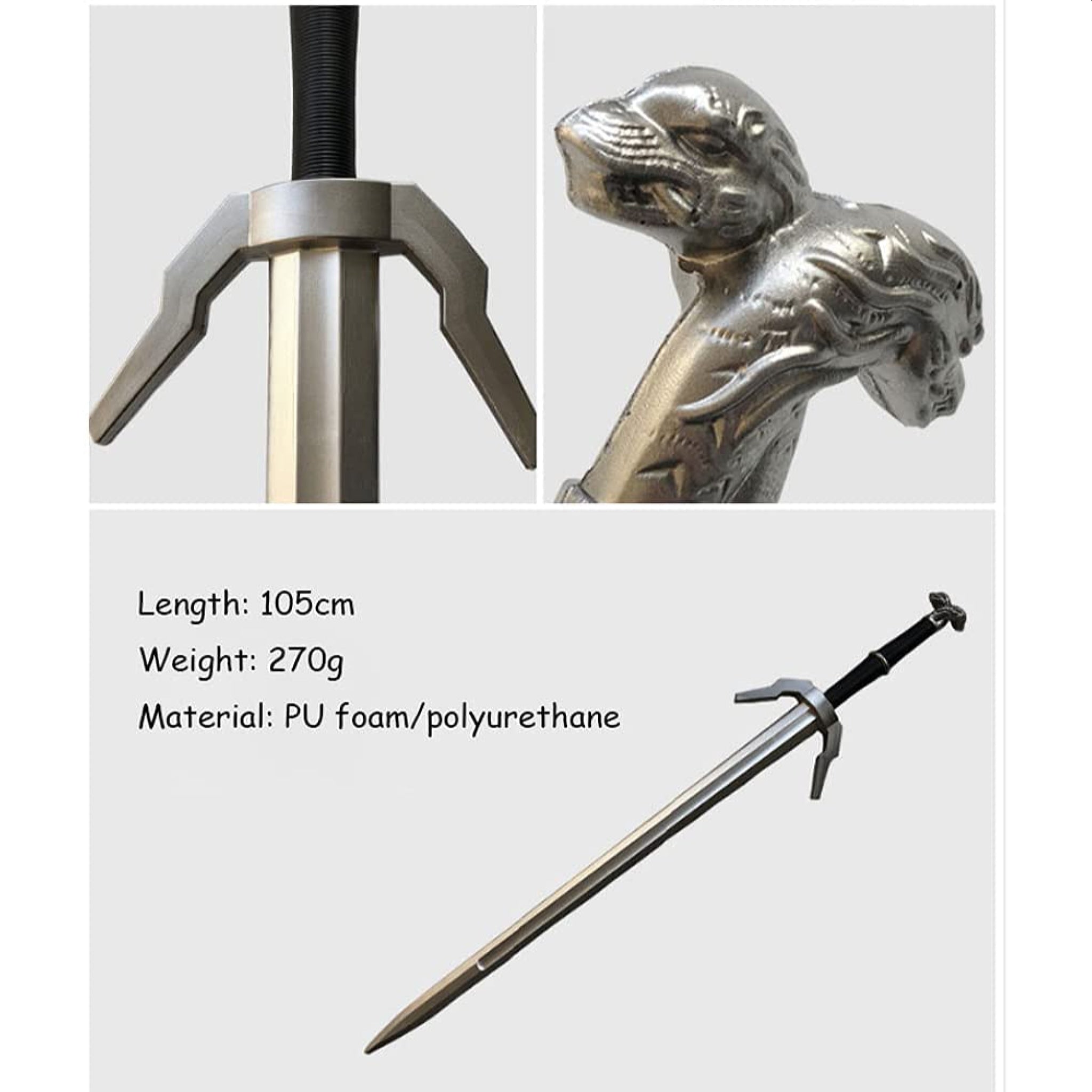 The Witcher 3 Wild Hunt Geralt of Rivia's Silver Sword Foam Replica