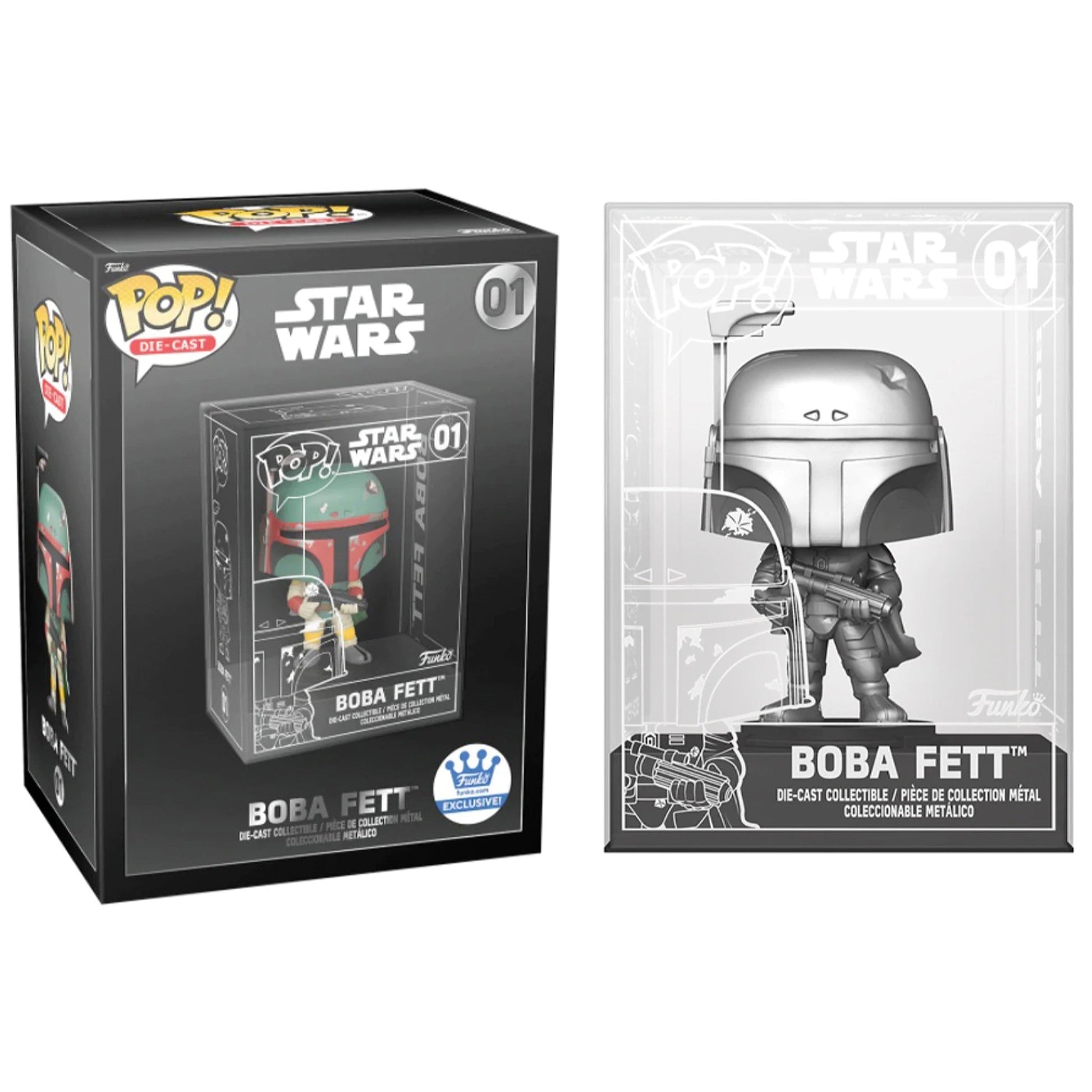 Star Wars Boba Fett Die Cast Funko Shop Exclusive CHANCE OF CHASE Funko Pop! Figure - NEXTLEVELUK