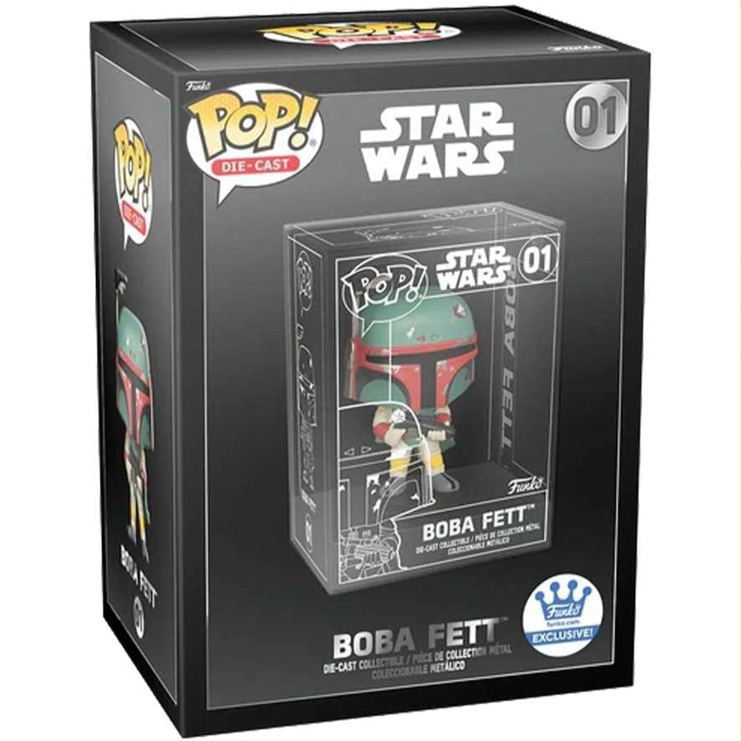 Star Wars Boba Fett Die Cast Funko Shop Exclusive CHANCE OF CHASE Funko Pop! Figure - NEXTLEVELUK