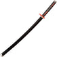 Demon Slayer Sword Tanjiro Rengoku Hilt Fire Breath Wooden Bamboo Cosplay Sword