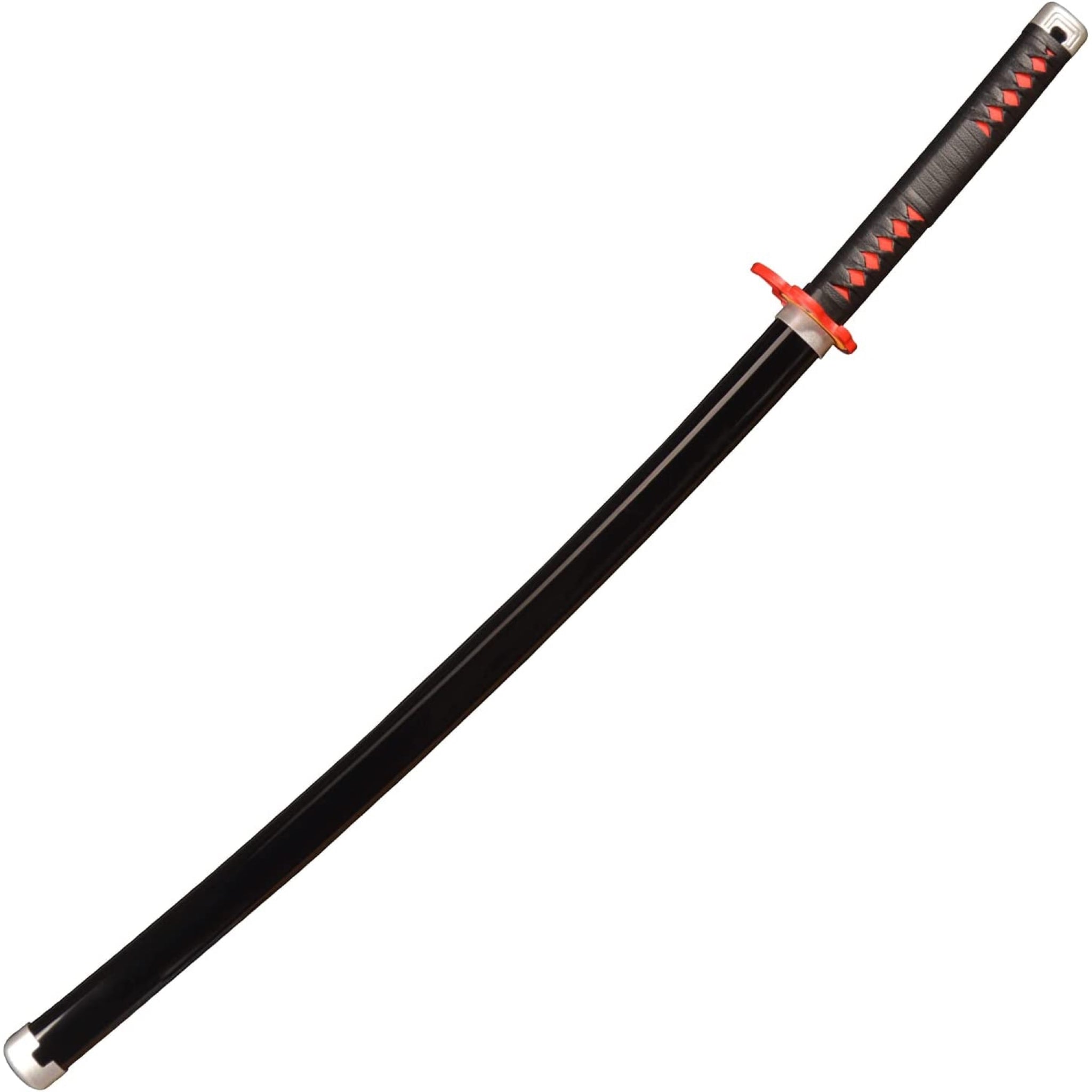 Demon Slayer Tanjiro V3 Rengokus Hilt Fire Breath Wooden Bamboo Cosplay Sword