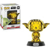 Star Wars Yoda Gold Chrome 2019 Galactic Convention Exclusive Funko POP! Vinyl Figure DAMAGED OUTER BOX